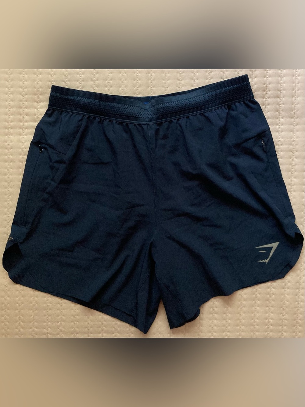 Gymshark Athletic Shorts Men’s Small Blue 5” Gym Activewear Pockets Unlined